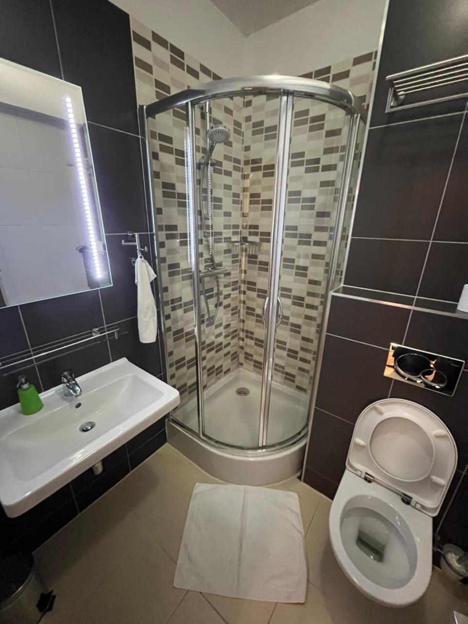 Shower, Toilet, Bathroom, towels