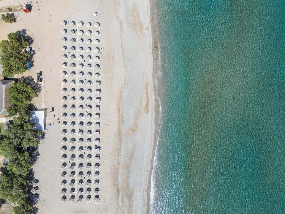 Day, Natural landscape, Bird's eye view, Beach, Sea view, sunbed