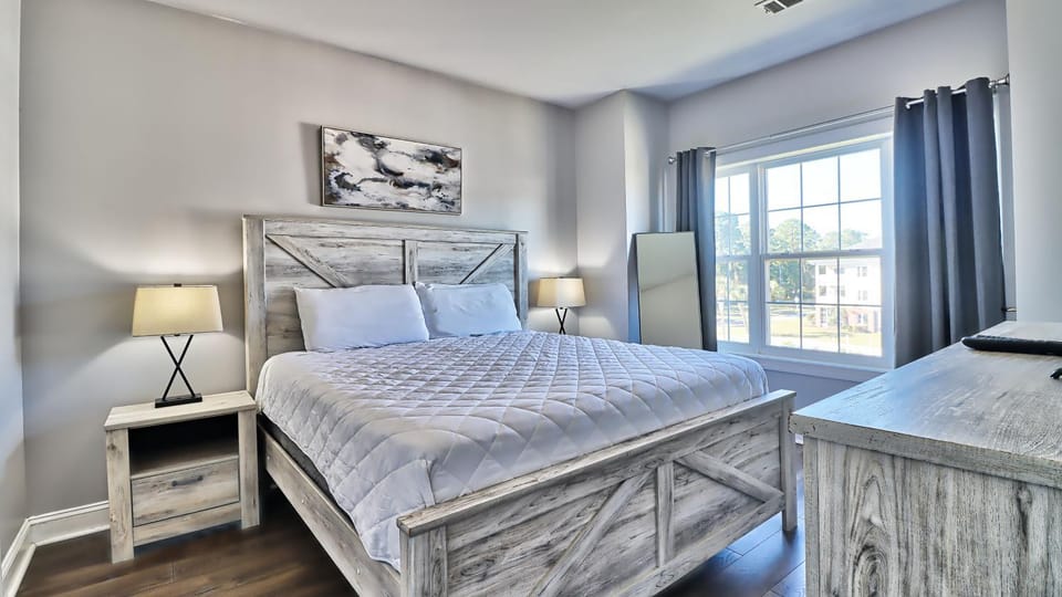 Bed, Photo of the whole room, Bedroom, hair dresser