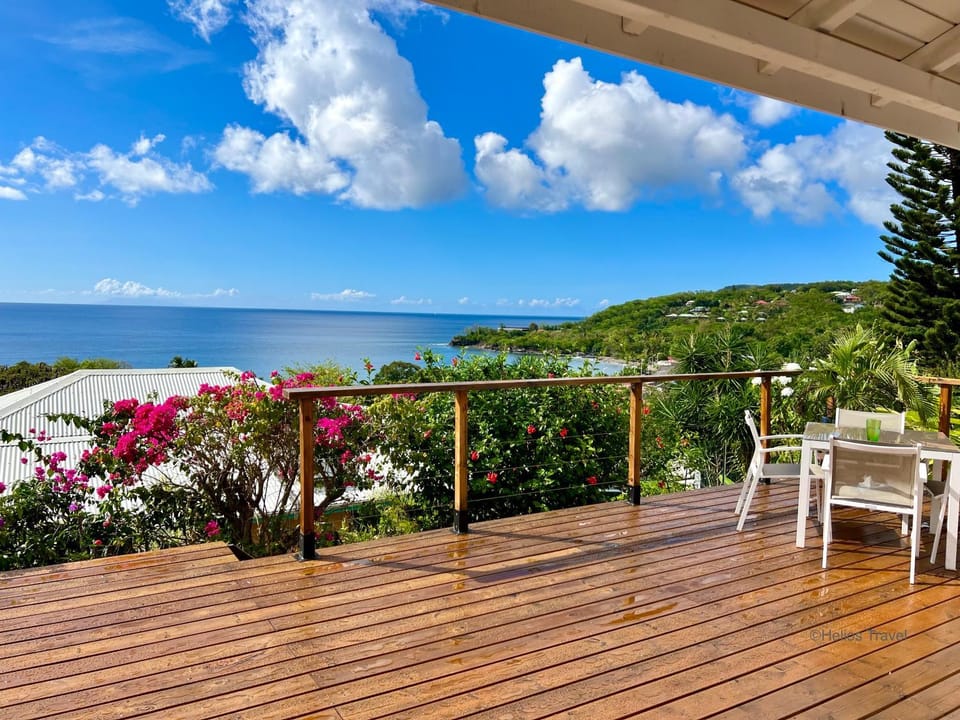 Patio, Day, Natural landscape, View (from property/room), Balcony/Terrace, Dining area, Mountain view, Sea view