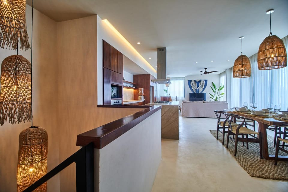 Bohochic Penthouse 3BDR x Pool x Jungle views Apartment in Tulum