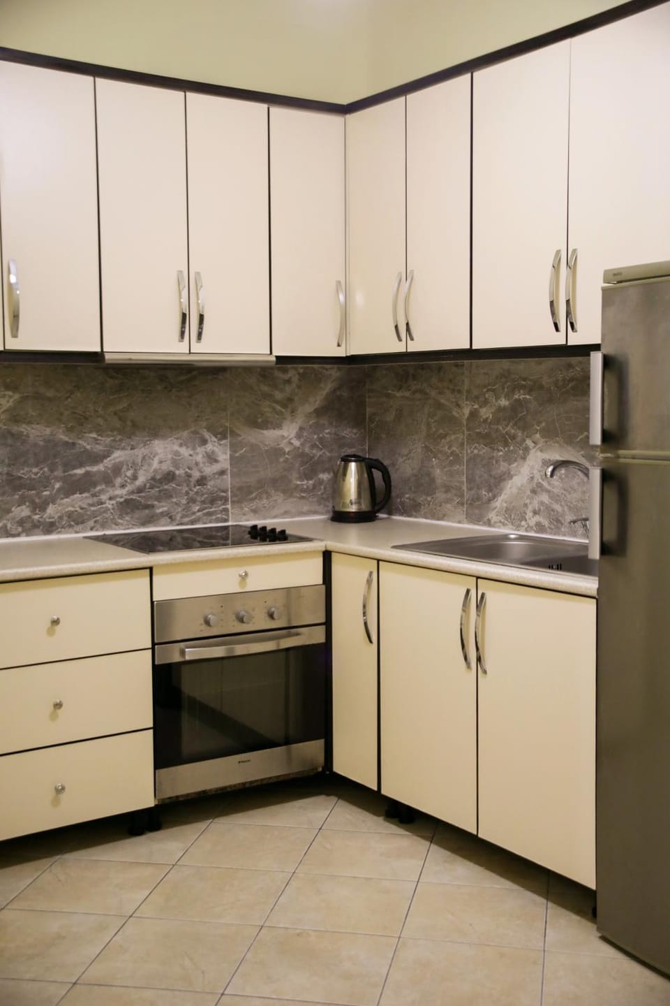 Kitchen or kitchenette, oven, stove