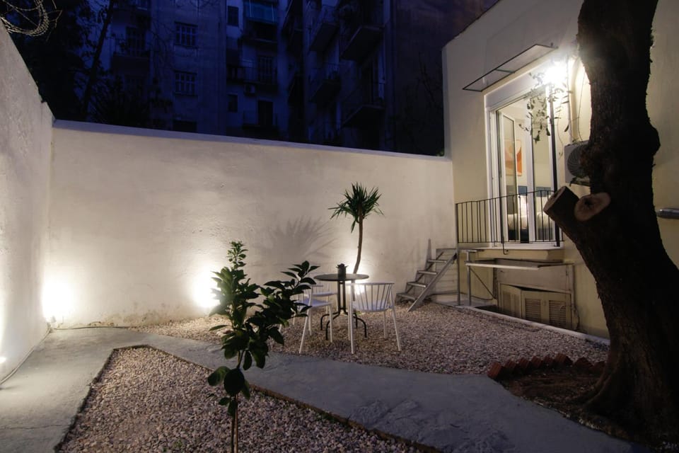 Patio, Night, Garden, Garden view