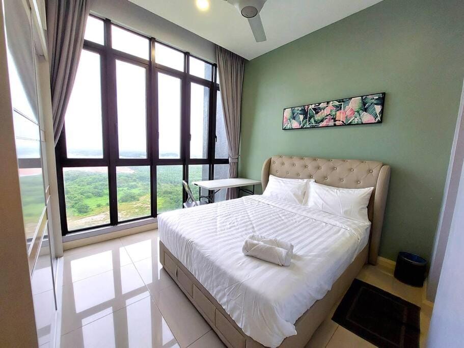 Bed, Bedroom, fireplace