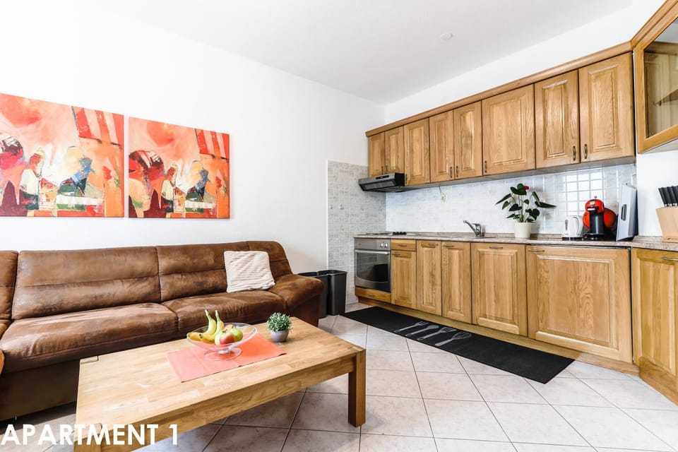 Kitchen or kitchenette, Living room, Seating area