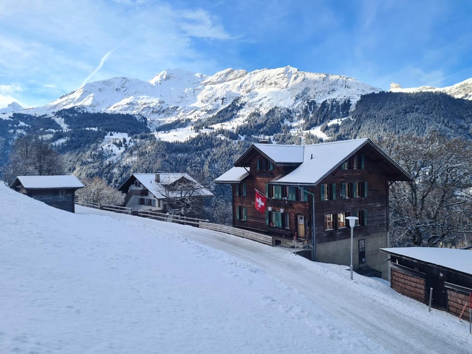 Property building, Day, Natural landscape, Winter, Mountain view