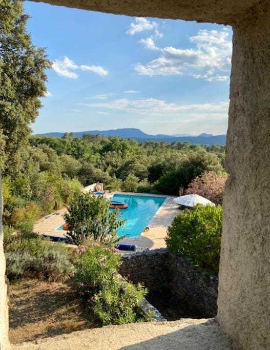 Natural landscape, Mountain view, Pool view, Swimming pool