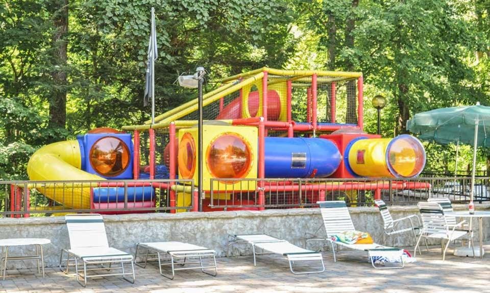 A Tram View Scenic Mountain Views and see the Gatlinburg historic cable tram pass by Chalet in Gatlinburg