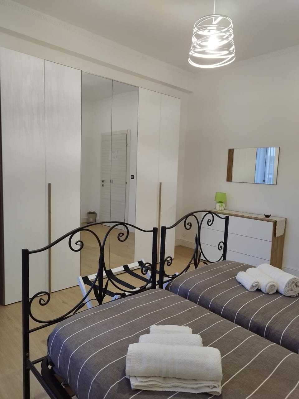 Bed, Photo of the whole room, Bedroom, towels, wardrobe