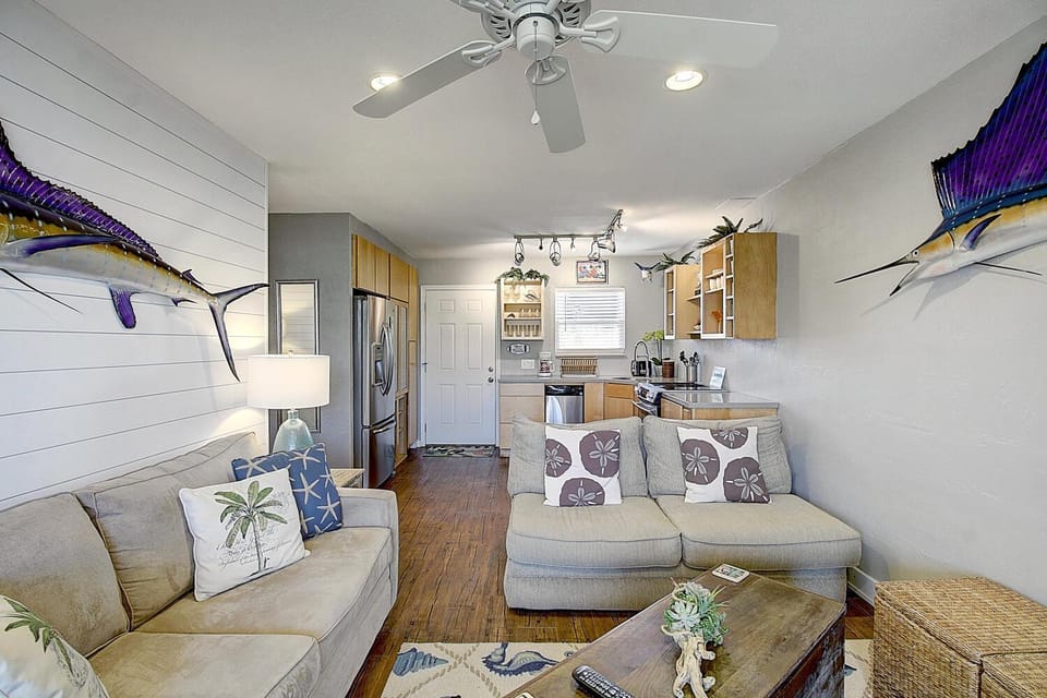 Kitchen or kitchenette, Living room, Seating area, furniture