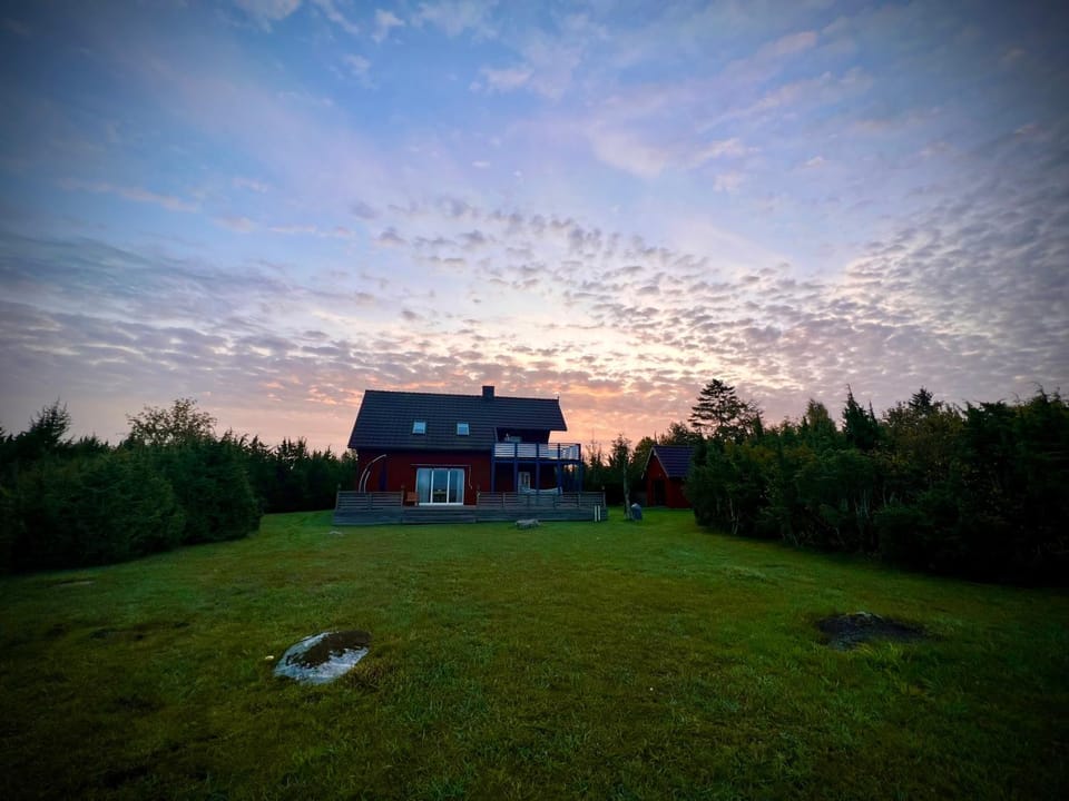 Property building, Garden, Sunset