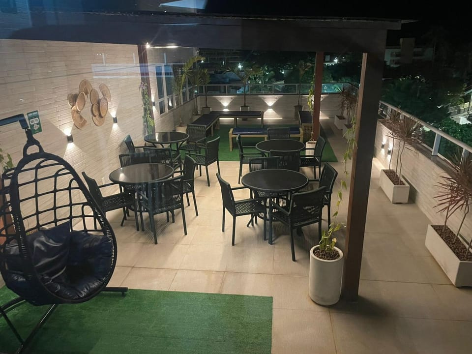 Restaurant/places to eat, Night, View (from property/room), Balcony/Terrace, Seating area
