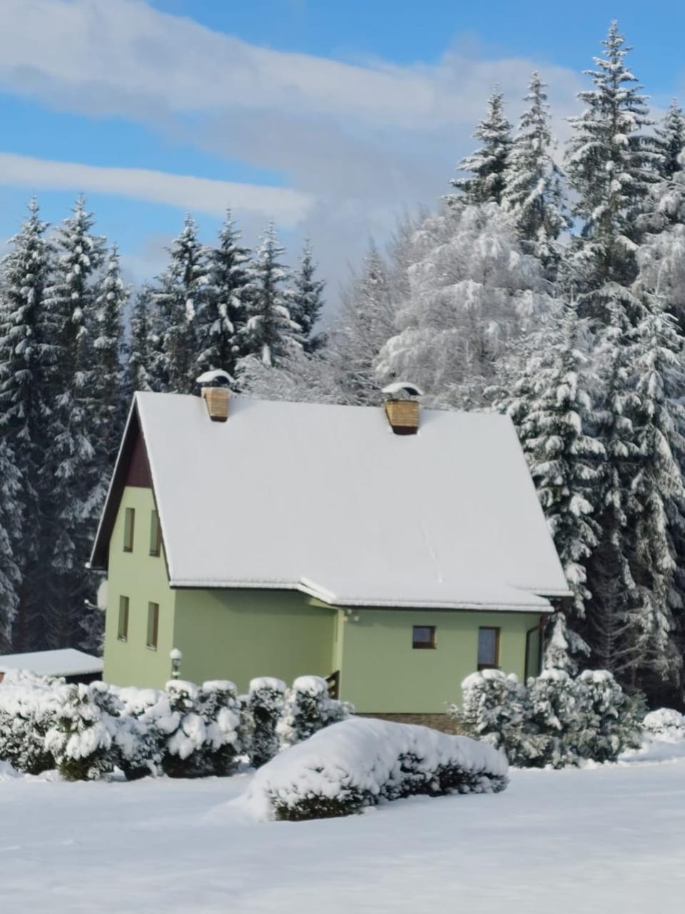 Property building, Natural landscape, Winter