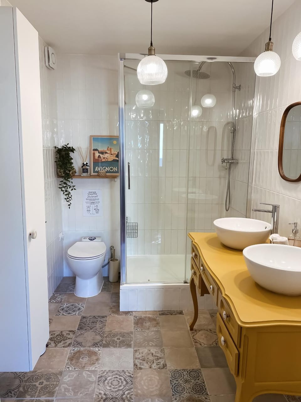 Shower, Toilet, Bathroom, hair dryier, storage, towels