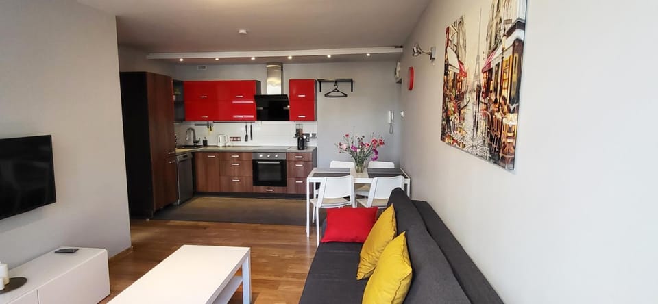 Kitchen or kitchenette, Living room, Dining area