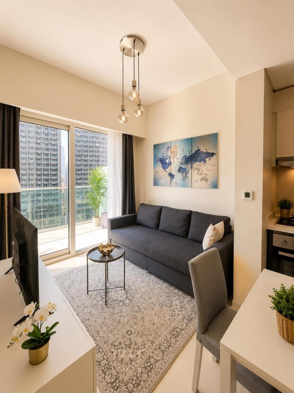 Living room, Seating area, Dining area