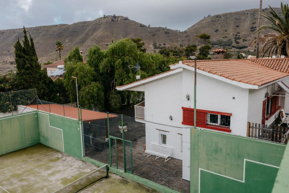 Property building, Bird's eye view, Tennis court, Garden view