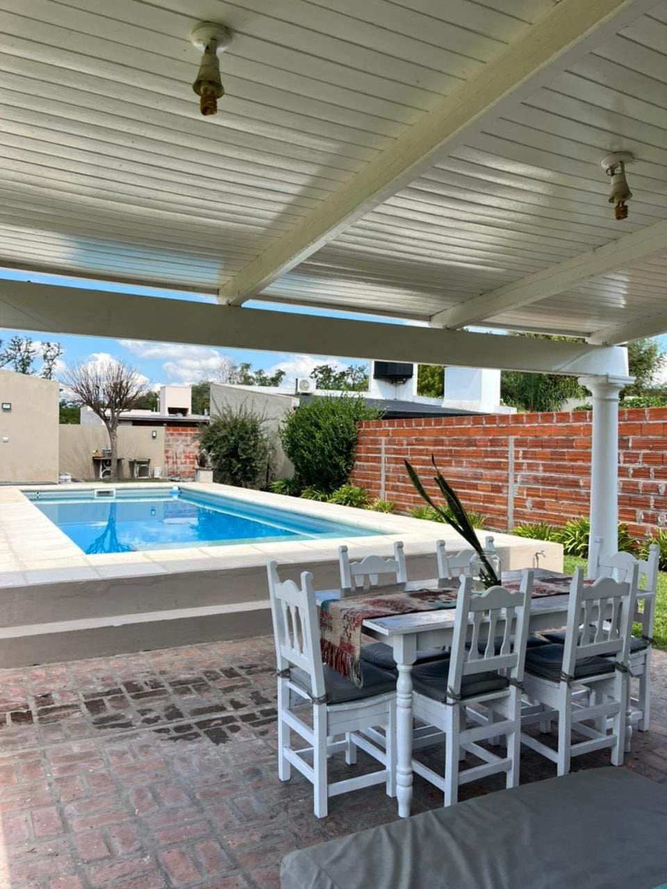 Patio, Dining area, Swimming pool