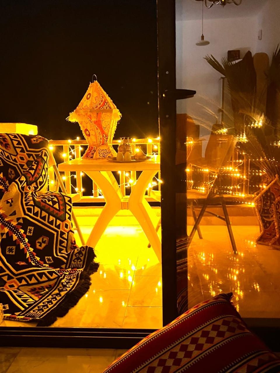 Night, Balcony/Terrace, Seating area