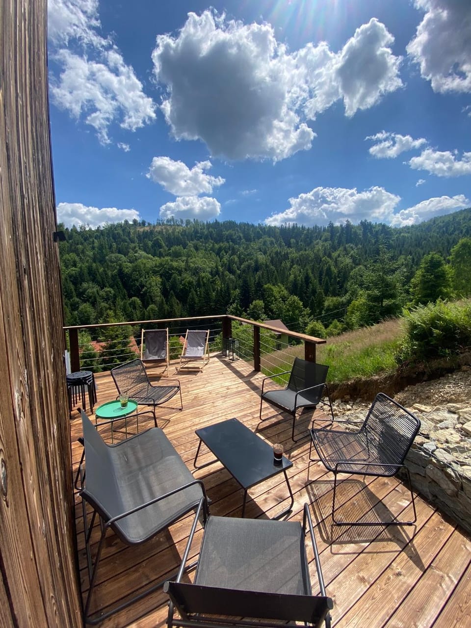Patio, Spring, Day, Natural landscape, View (from property/room), Balcony/Terrace, Mountain view, sunbed