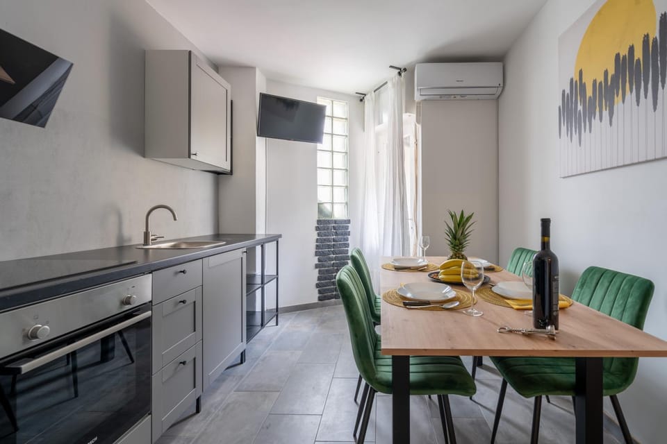 Communal kitchen, stove