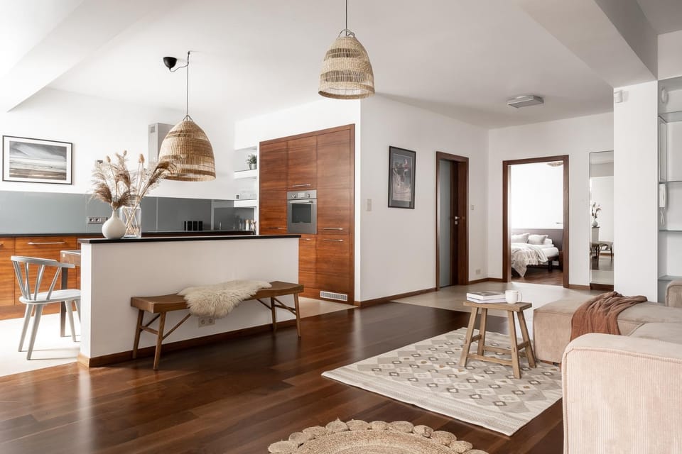 Kitchen or kitchenette, Living room, Seating area, Dining area, pet friendly, stove
