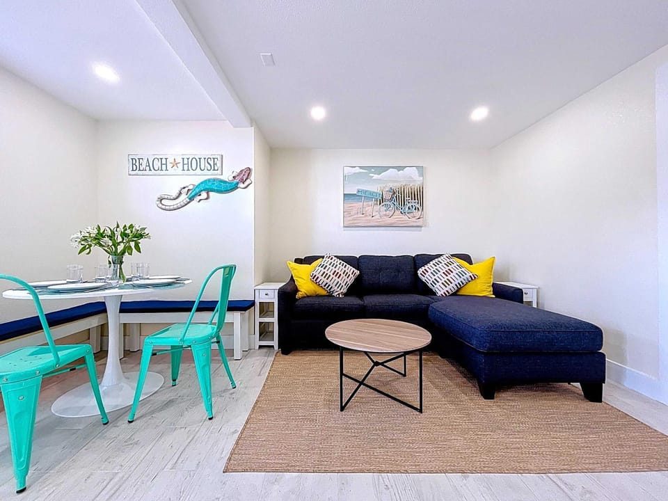 Seas The Day from this updated 2 bed 2 bath steps to beach House in Bradenton Beach