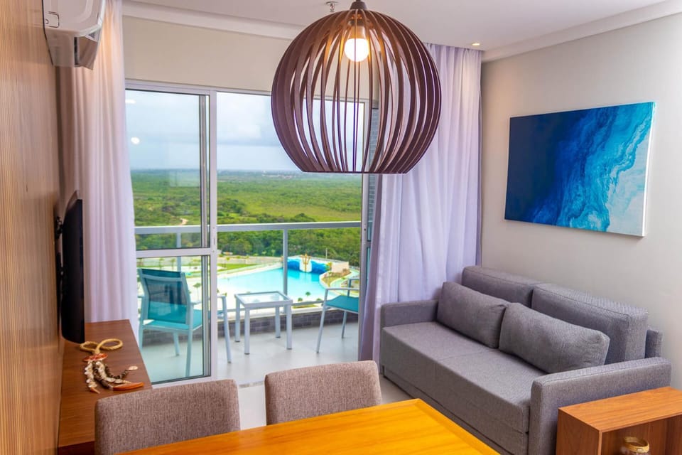 View (from property/room), Living room, Pool view