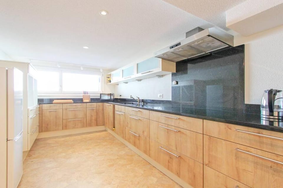 Kitchen or kitchenette, dishwasher, stove