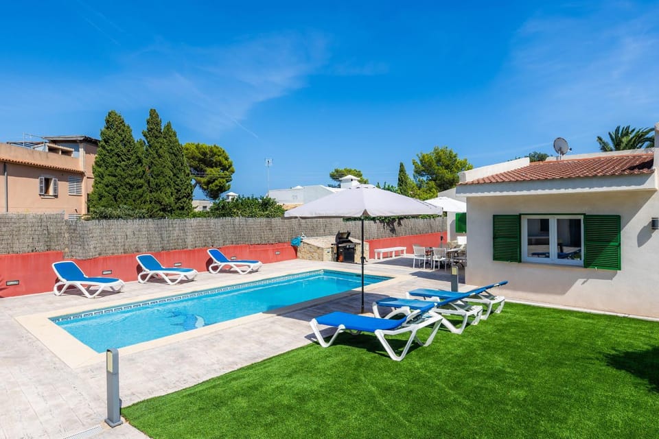 Property building, Living room, Swimming pool