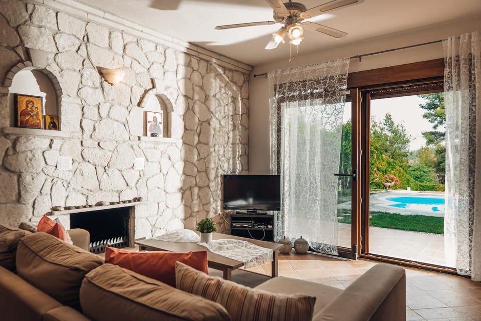 Living room, Seating area, Pool view, Swimming pool