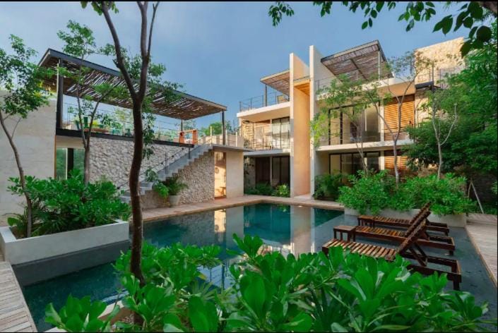 Cozy Ground and Terrace in La Veleta 2BR 4 Guests Hotel in Tulum