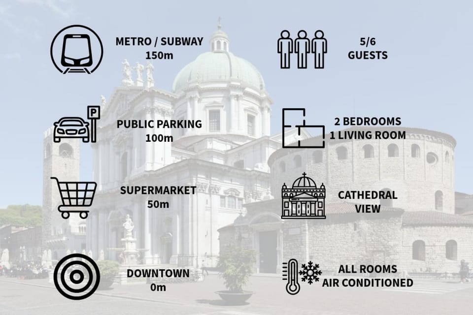 Piazza Duomo Cathedral View Apartment in Province of Brescia