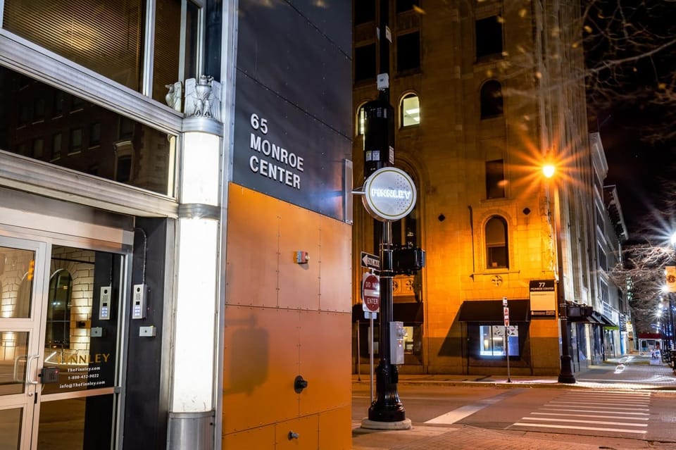 Property building, Night, Street view