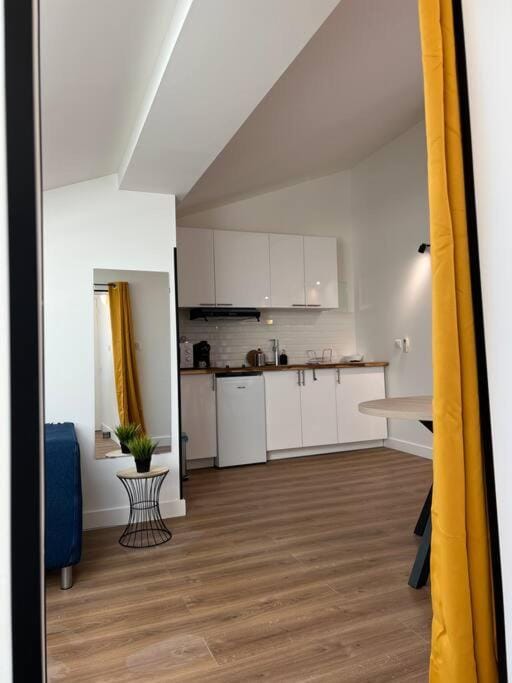 Kitchen or kitchenette, minibar, stove