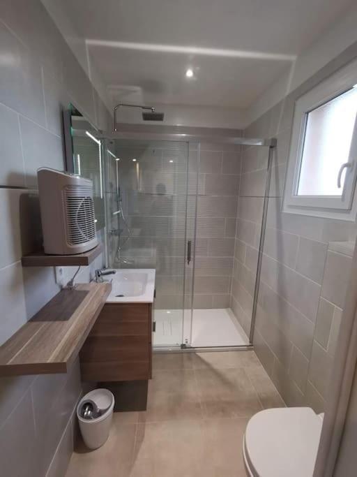 Shower, Toilet, Bathroom, towels