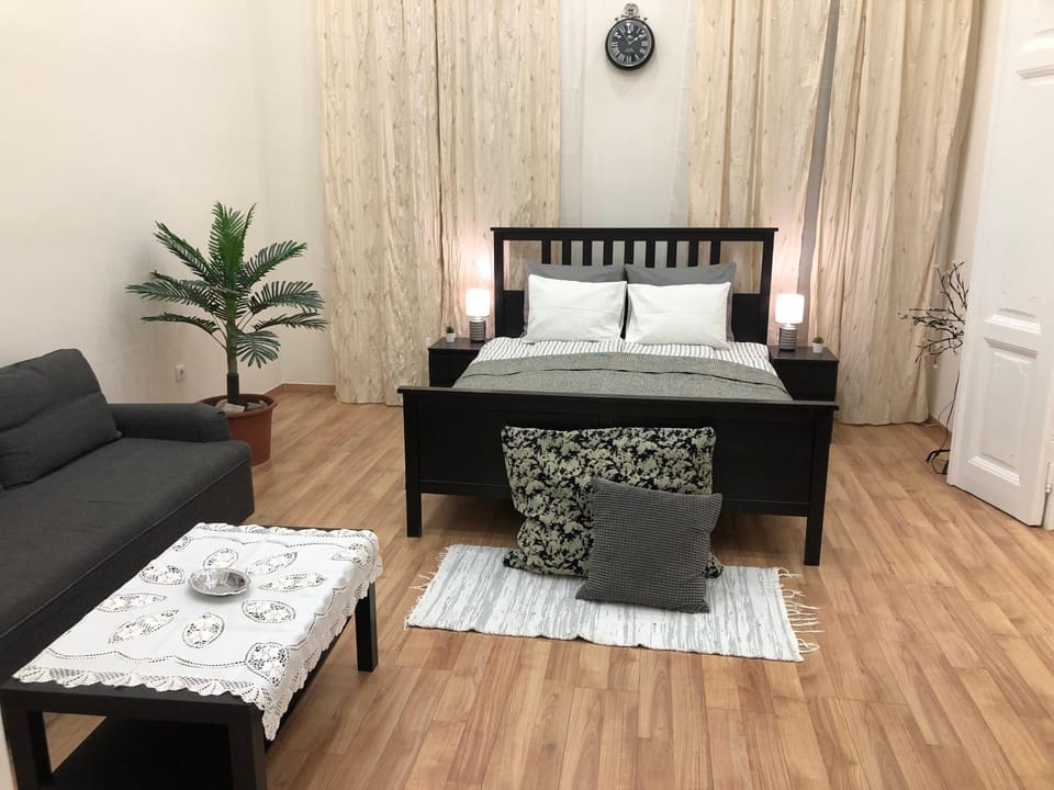Bed, Living room, Photo of the whole room, Seating area, Bedroom