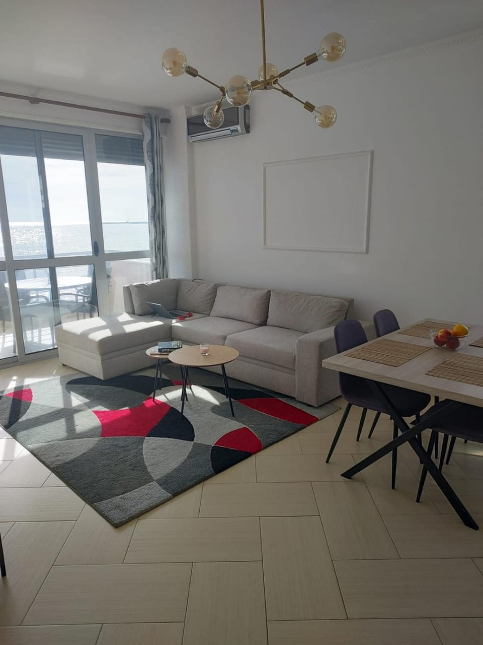 Living room, Seating area, Dining area, air conditioner
