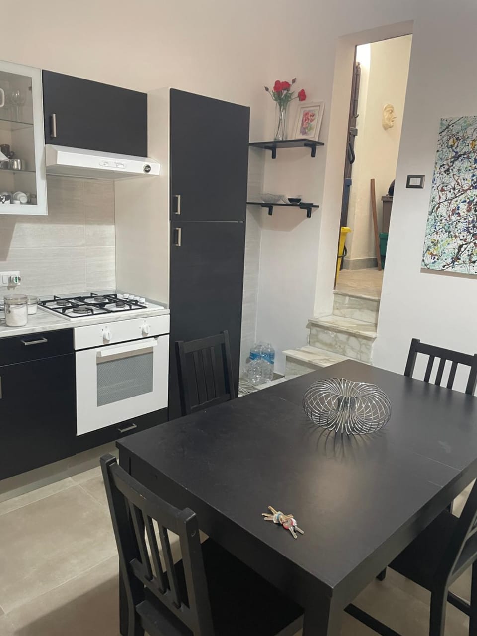 Kitchen or kitchenette, Living room, Dining area, pet friendly, stove