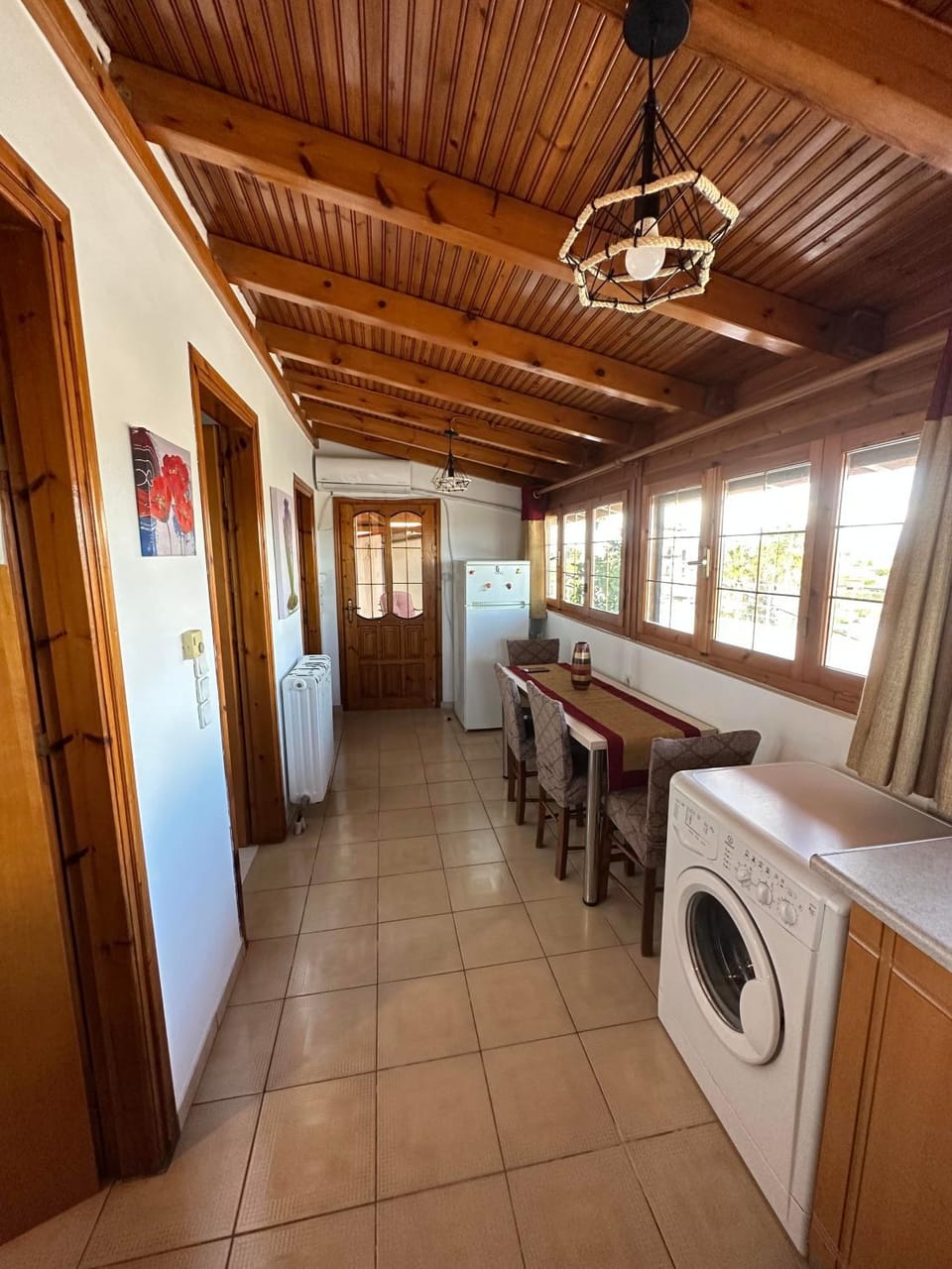 Dining area, washing machine, air conditioner