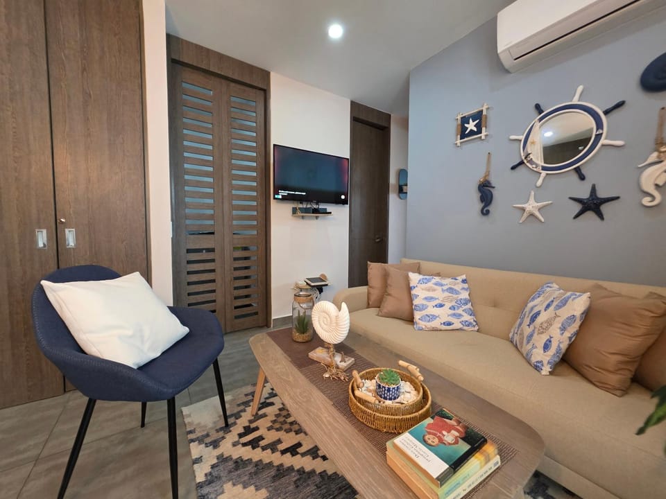 Living room, air conditioner