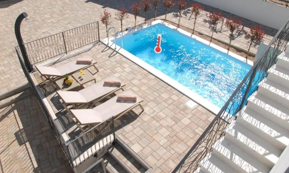 Patio, Balcony/Terrace, Pool view, Swimming pool, sunbed