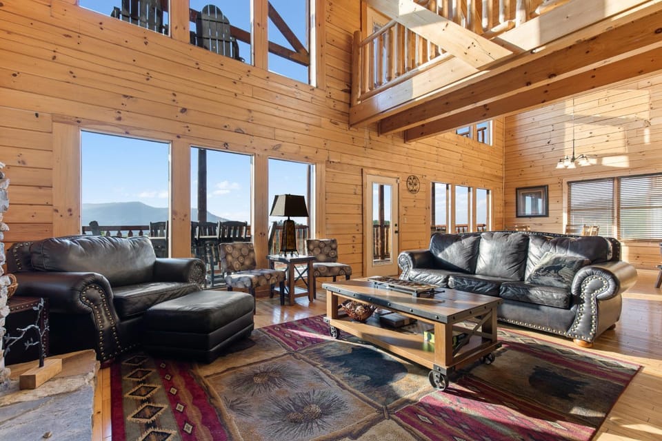 Balcony/Terrace, Living room, Seating area, Mountain view, furniture
