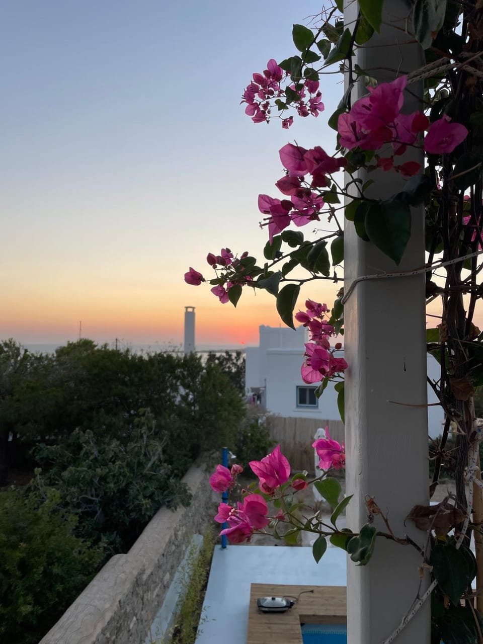 Minimal Blue Apartment with Sunset View in Paros House in Paros