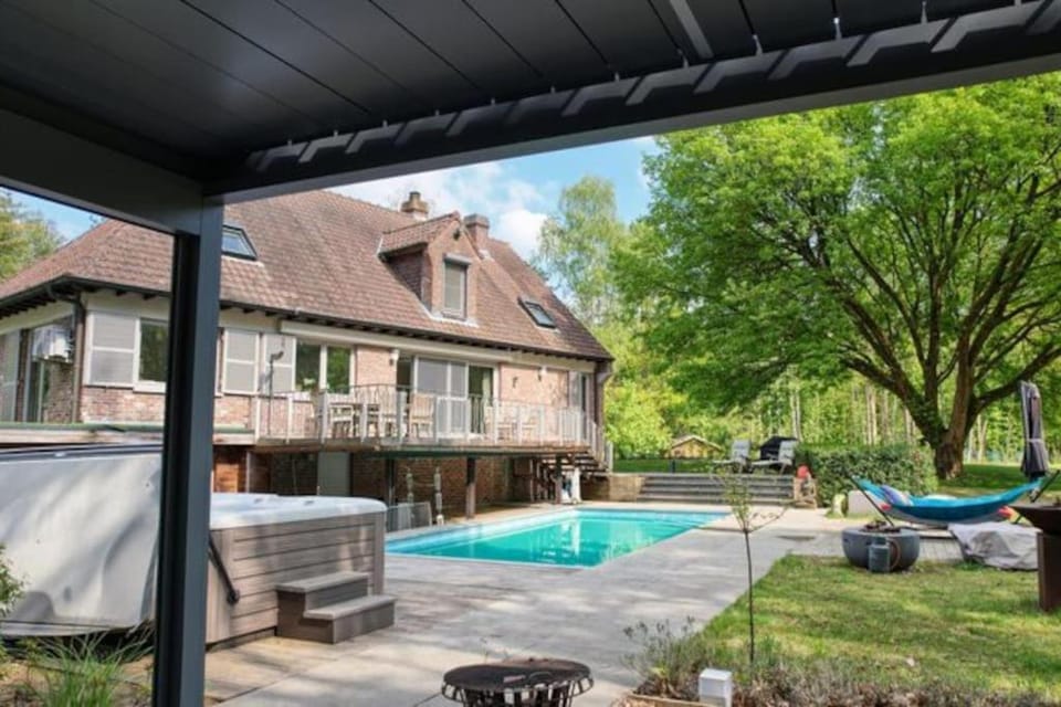Patio, Day, Garden, Garden, Pool view