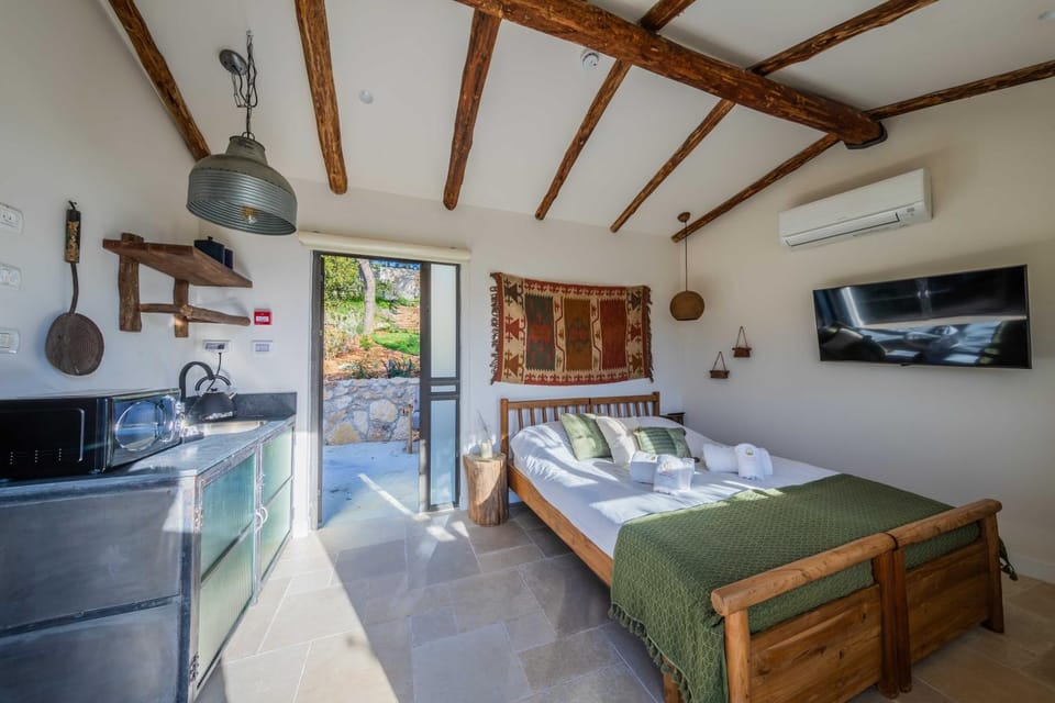 Communal lounge/ TV room, Bed, TV and multimedia, Coffee/tea facilities, Living room, Photo of the whole room, Seating area, Evening entertainment, Bedroom, fireplace, towels, air conditioner