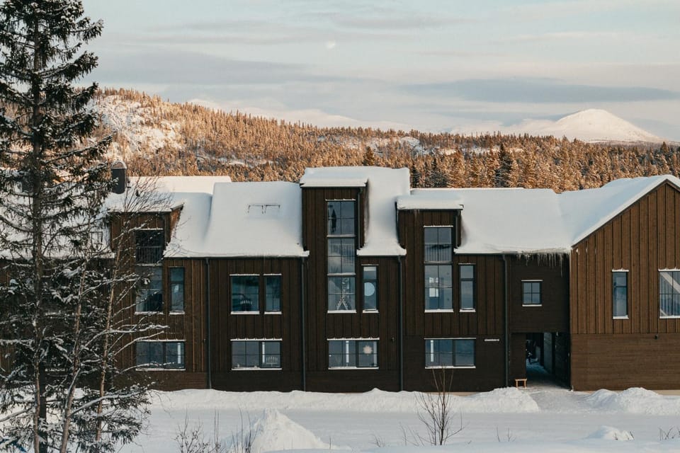 Property building, Day, Natural landscape, Winter, Mountain view