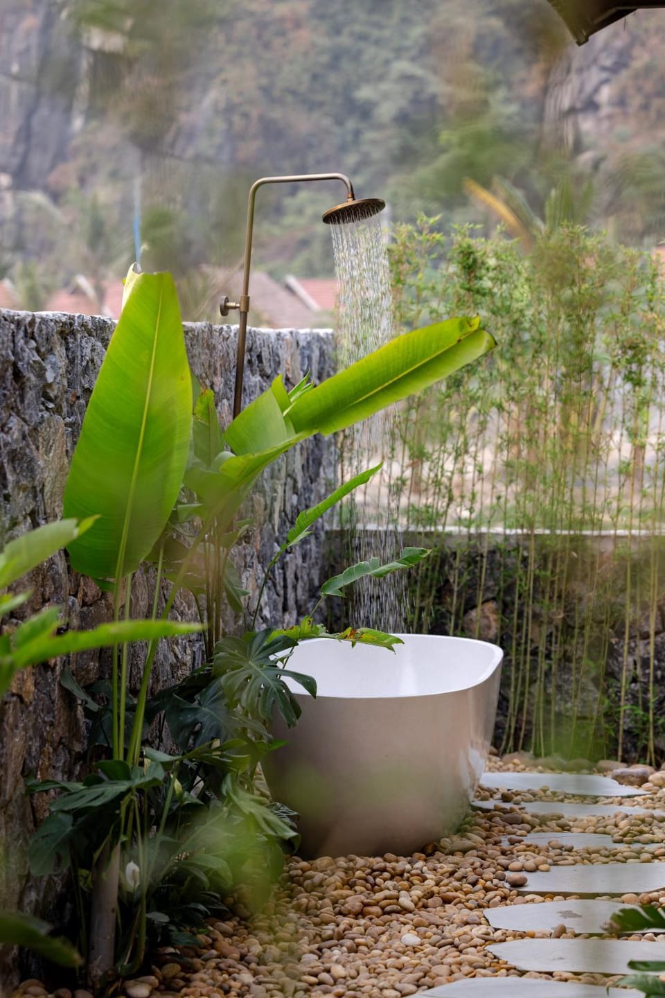 Shower, Spring, Day, Garden, Garden view, Bath