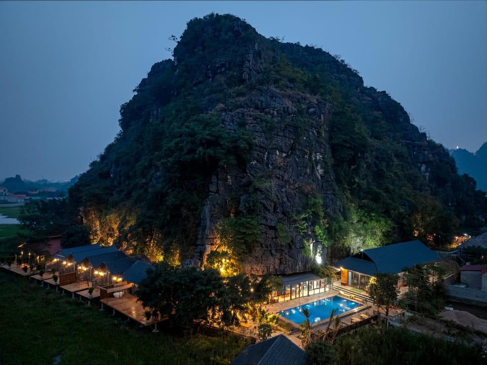 Night, Natural landscape, Mountain view