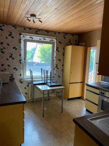 Kitchen or kitchenette, Dining area, Communal kitchen, Food, minibar, pet friendly, stove, kitchen